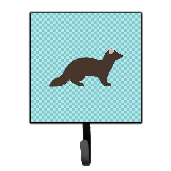 Carolines Treasures Sable Marten Blue Check Leash or Key Holder BB8043SH4 - main